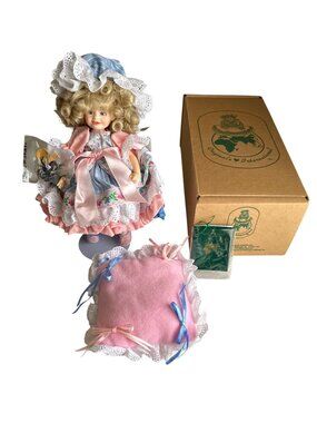 Vtg Little Miss Muffet Doll By Pittsburgh Originals W Box & Accessories 8” Tall